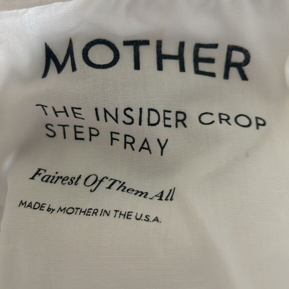 MOTHER The Insider Crop Step Fray White Jeans - Picture 6 of 8